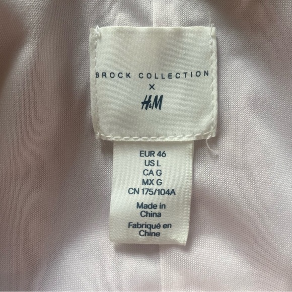 Brock Collection x H&M Large Flounced Dress Cotton Ruffled Pink Fitted Tiered - Picture 5 of 6